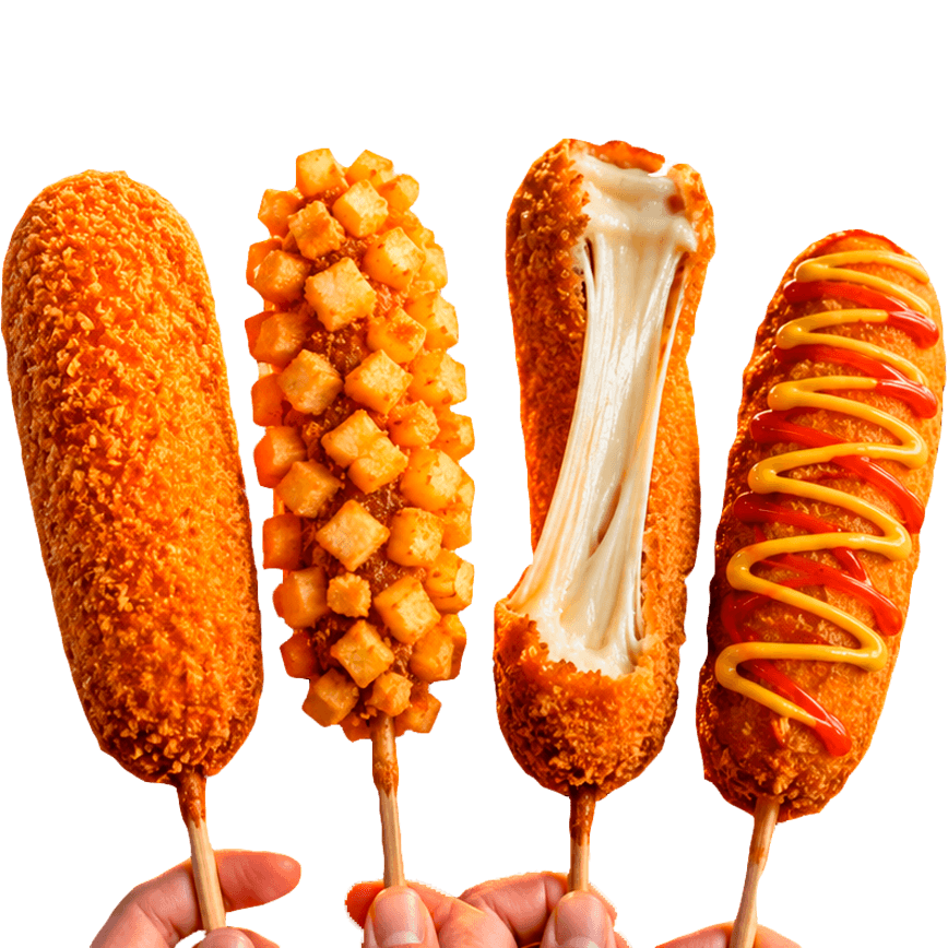 Corn dogs coreanos de K-Dog